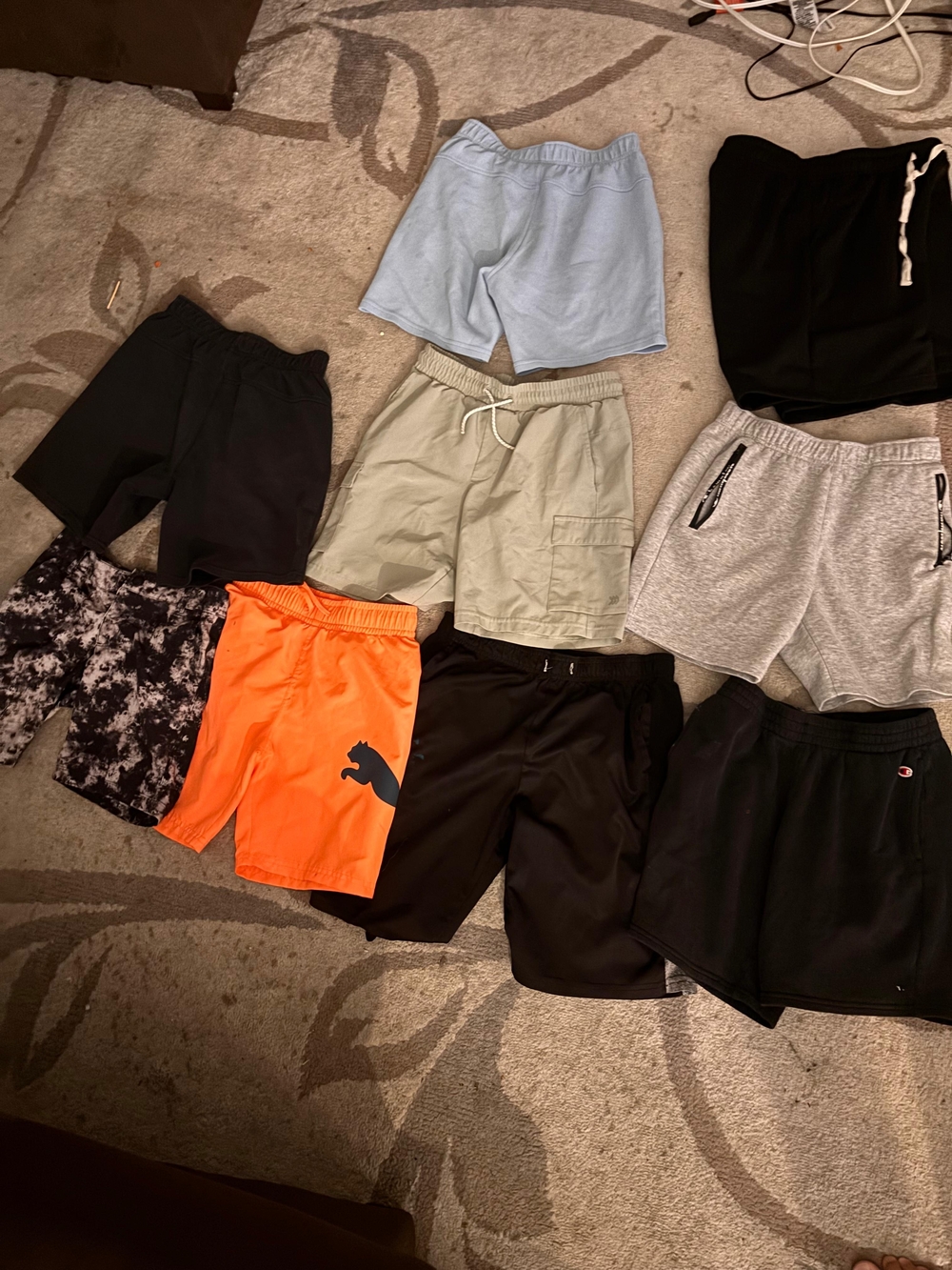 Champion Boys' Black Athletic Shorts with Small Logo
